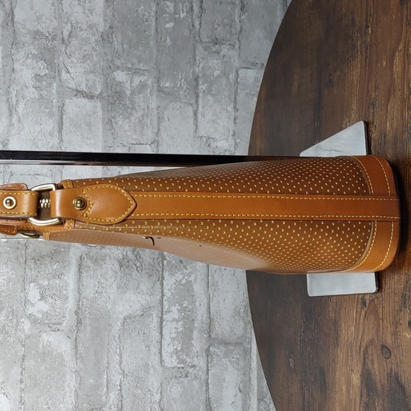 Vintage Dooney & Bourke Cabrio Perforated Leather Hobo Bag - Picture 4 of 14